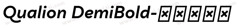 Qualion DemiBold字体转换